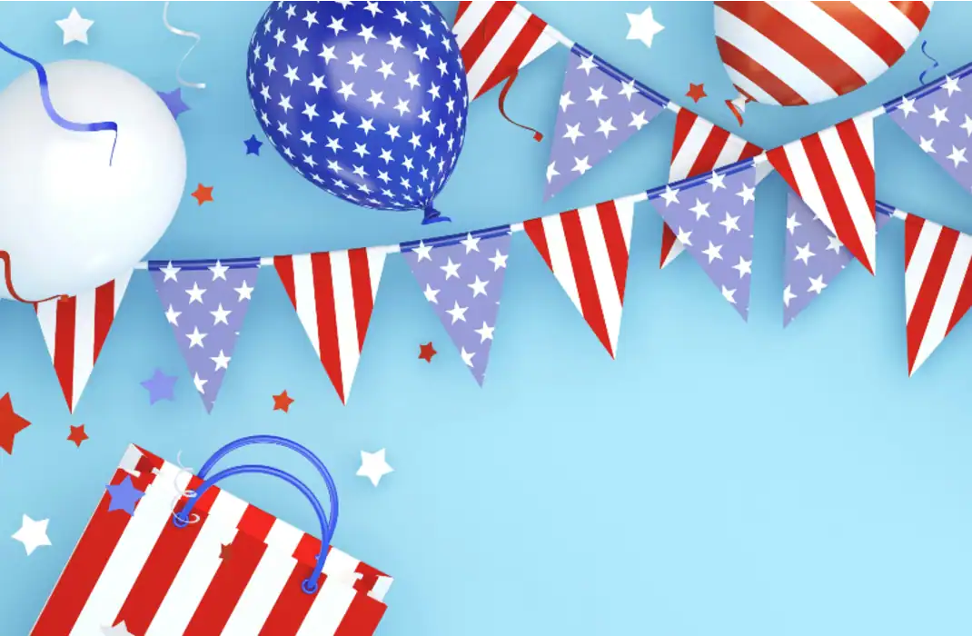 red white and blue usa balloon decorations for 4th of july fun