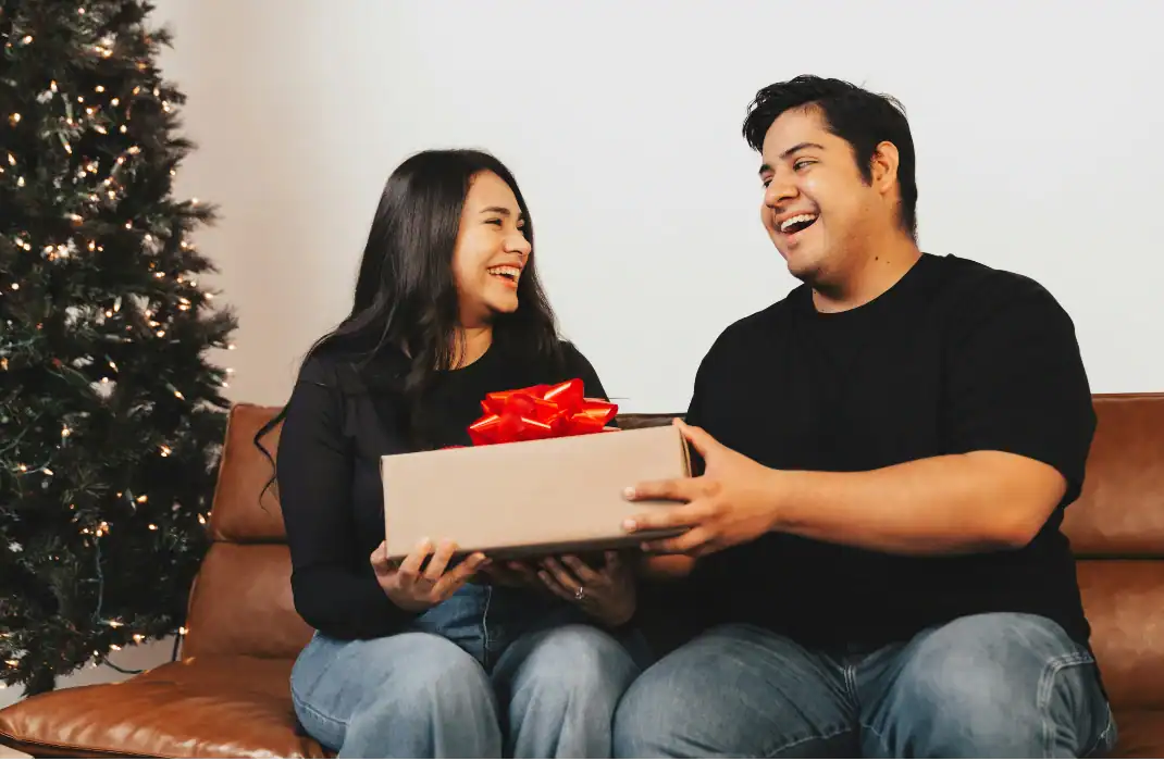 friends ready for gift giving