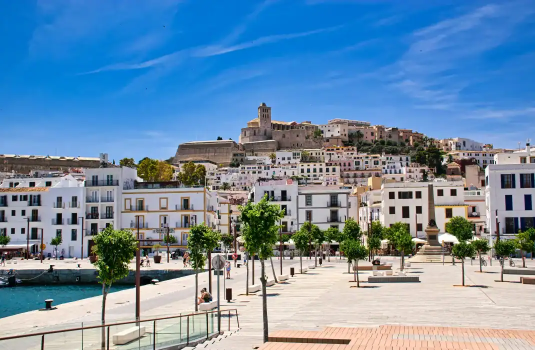 Beautiful Ibiza sceneries great for bachelor and bachelorette parties.