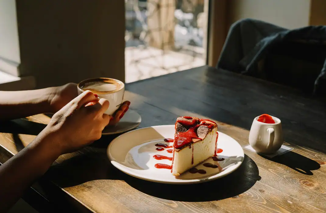 dessert with strawberries and custard
