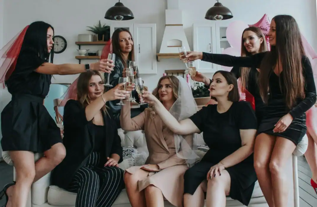 group of women having a bachelorette party