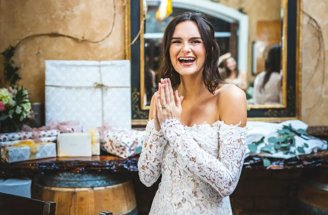 bride-to-be having fun at party