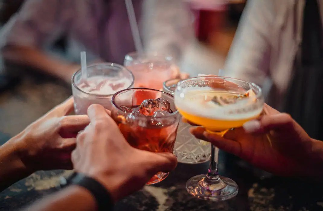 cheersing cocktail party