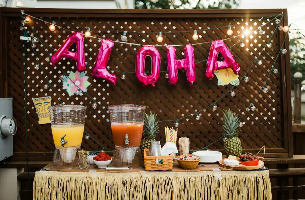 Luau themed birthday party