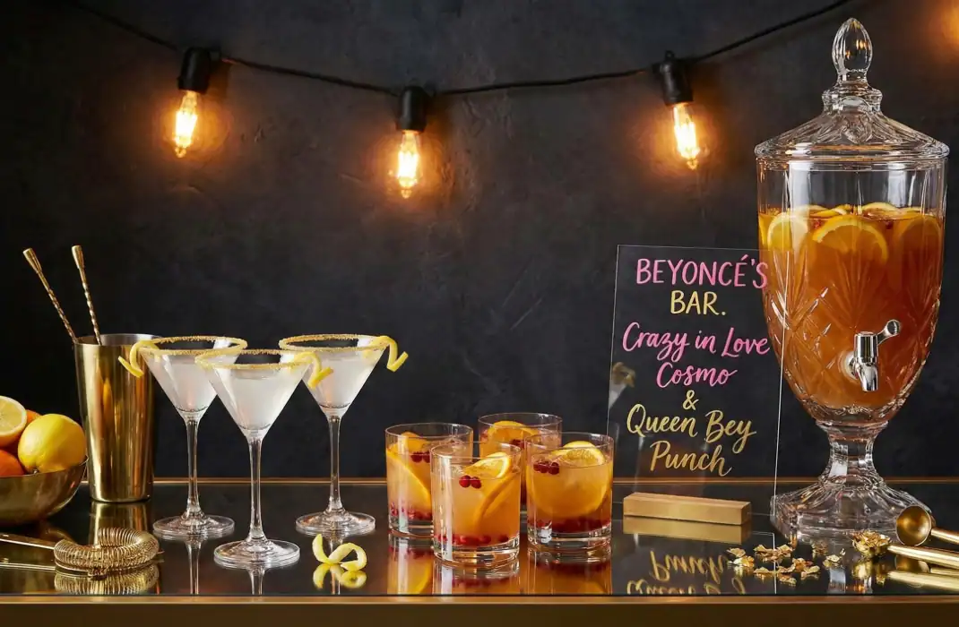 beyonce themed drink station