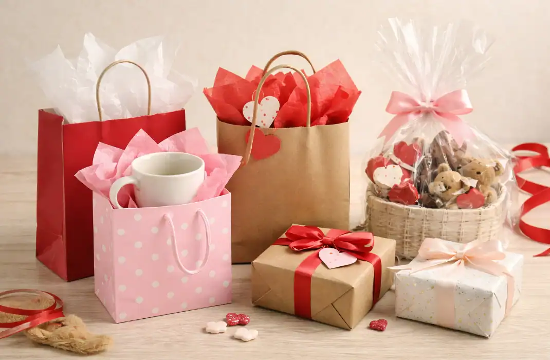 gift bags and boxes